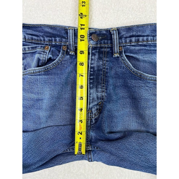 Levis 505 Jeans Mens 31x32 Blue Regular Straight Stretch Denim Pants Medium Wash - Picture 14 of 16